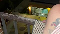 Hotel balcony first time doggystyle pounding thrills