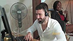 Blondes in Call Center Deliver Weird Cumshot Fucks