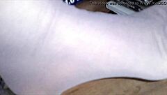 little angel's nylon feet tease voyeur fantasies