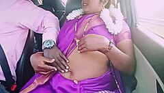 Indian housewife seduces car driver with saree dirty talk romance