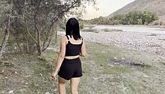 Intense Public Pissing Compilation In Wild Nature Car Travel POV