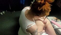 he came for massage but loves my dildo pegging him hard!