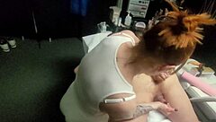 he came for massage but loves my dildo pegging him hard!