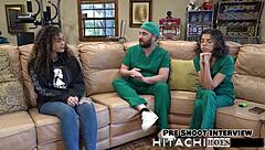 Freshman Mara Luv Mandatory Hitachi Orgasm Shaved Pussy POV