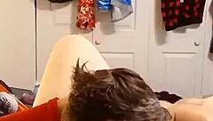 jerry licks cream off my chest gently