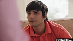 Big boobs milf motivates horny teen steps on job