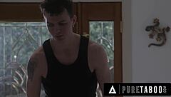 Possessed housewife August Skye drains boy's thick cum load