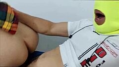 sex crazed neighbor begs creampie in wild bed romp