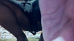 in sexy lingerie, she rubs her dildo against pussy and bare feet