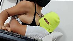 sex crazed neighbor begs creampie in wild bed romp