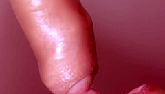 Cute close-up blowjob ends in massive facial cumshot