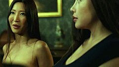 asian bbw trapped by brunette vamp in hotel, submit now