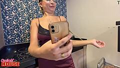 naughty brazilian brunette cheats on corny hubby at home