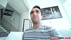 skinny petite teen 18+ sneaks blowjob to spying perv in taboo thrill