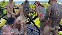 wild beach orgy florianopolis house party vibes