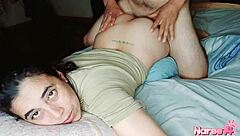 fucked hard prone bone creampie homemade interracial