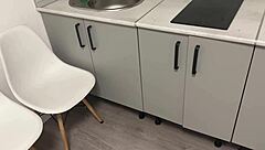 stuck under the table as she ravages my dripping pussy