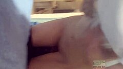 Young tight pussy tempts with banana tease