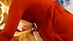 hot babe messes around riding my monster cock hard