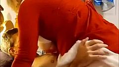 hot babe messes around riding my monster cock hard