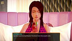 Redhead teen plays erotic homemade tit tease game