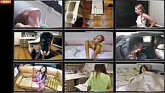 Freshman Michelle Anderson hits mandatory orgasm on boyfriend's Hitachi vibrator backstage.