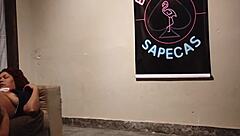 Creampie fills tight wet pussy moaning swollen lips