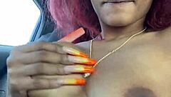 uber driver horny watching pierced clit pussy kiss nipples