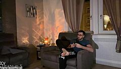 i watch two blondes kneel submissively sharing one throbbing cock eagerly