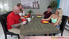 hey girlfriend gets fucked hard right after family dinner vibes