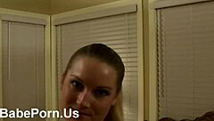 girl next door shows off natural boobs in lingerie