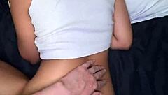 my tight thai pussy gets stretched by this huge white cock so good