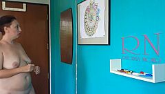 Curvy Indian Goddess Paints Naked Mandala in Relaxing Nudist Workshop