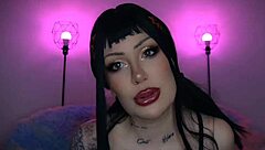 egirl goth mistress italiana joi femdom huge ass fishnets humiliation