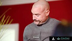 nuru threesome with hot milf boss and sexy intern