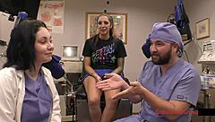 Stefania Mafra's latex nurse fetish tickles patient in hospital