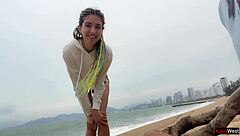 Hey beach cutie, let me help with that public jerkoff cumshot