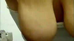 hubby in drag pees with me in steamy bathroom rendezvous