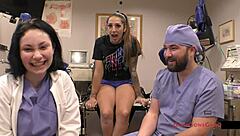 Stefania Mafra's latex nurse fetish tickles patient in hospital