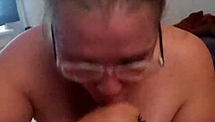 Amateur Wife Gulps Down Huge Jizz Load!