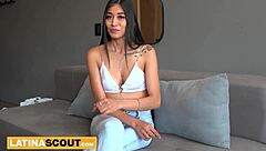 perky colombian teen with braces fucks in bikini casting