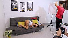 Tanned Brazilian Annie's Skinny Ass Photoshoot Tease