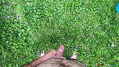 first time masturbating outdoors in the forest feels so naughty and freeing