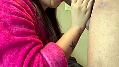 filipina teen bends over wet pussy for massive bbc creampie at home