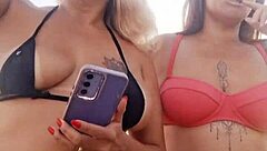 Hey naughty beach girl, wanna lose your virginity with us right here?