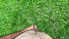 first time masturbating outdoors in the forest feels so naughty and freeing