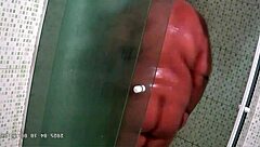 hidden cam catches chubby bbw milf's huge natural tits bath