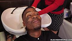 muscular milf fulfills big black cock work fantasy