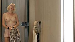 i'm stripping naked in this mall fitting room flashing big tits