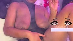 T3nt cl3 squirts wet pussy anal fuck ebony lingerie fingering pt 2